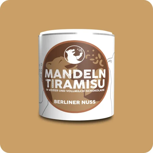 Mandelkerne Tiramisu in weißer und Vollmilch-Schokolade