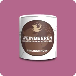 Weinbeeren in Zartbitterschokolade