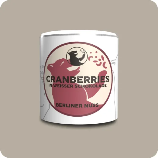 Cranberries in weißer Schokolade