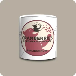Cranberries in weißer Schokolade